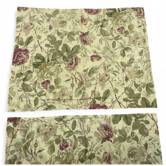 2 Ralph Lauren Wilton Rose Floral Standard Shams Beige - Picture 2 of 6